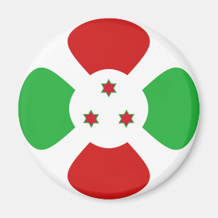 Burundi Fisheye Flagga Magnet