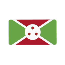 Burundi flagga adressetikett