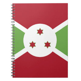 Burundi flagga anteckningsbok