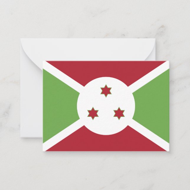 Burundi flagga anteckningskort (Framsida)
