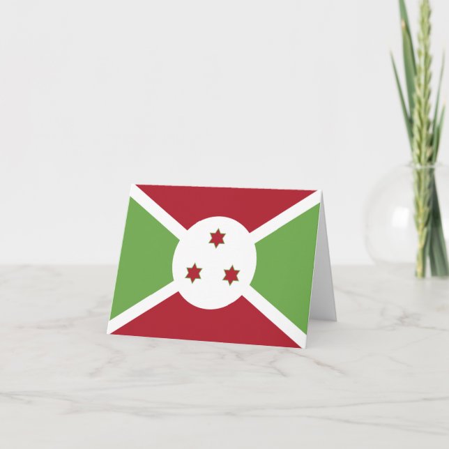 Burundi flagga anteckningskort (Framsida)