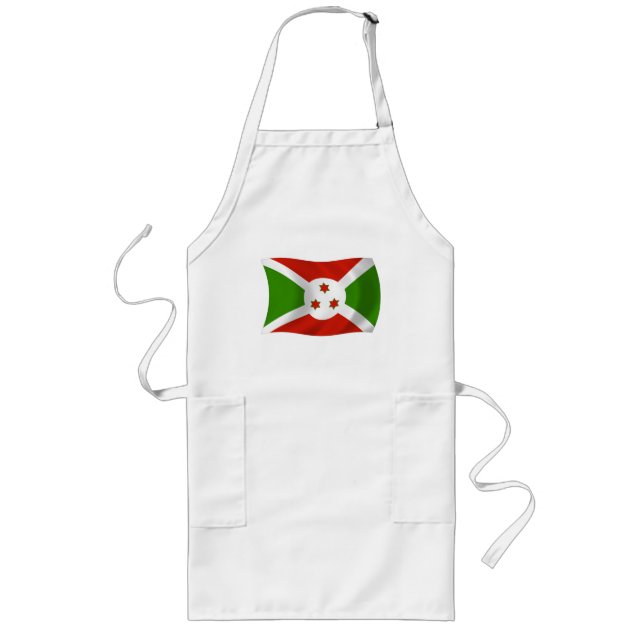 Burundi Flagga Apron Långt Förkläde (Framsidan)