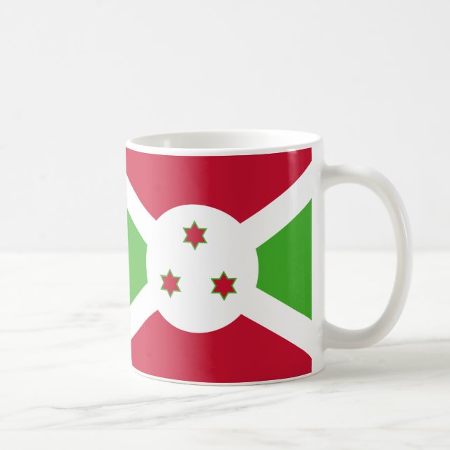 Burundi Flagga Ceramic Mugg (Höger)