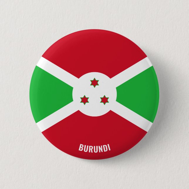 Burundi Flagga Charming Patriotic Knapp (Framsida)