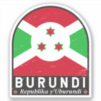 Burundi Flagga Emblem Distress Vintage