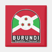 Burundi Flagga Emblem Distress Vintage