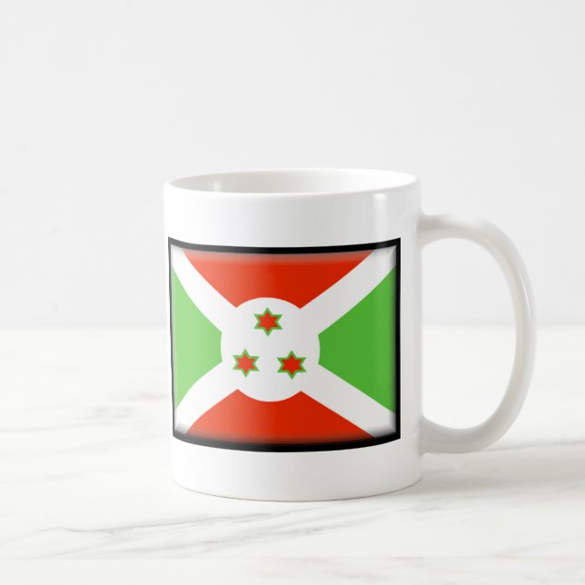 Burundi flagga kaffemugg (Höger)