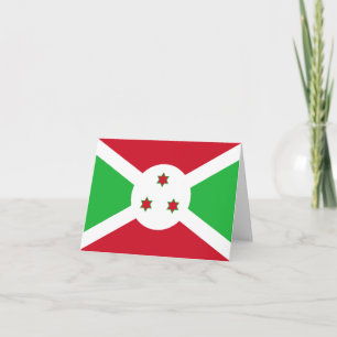 Burundi Flagga Kort