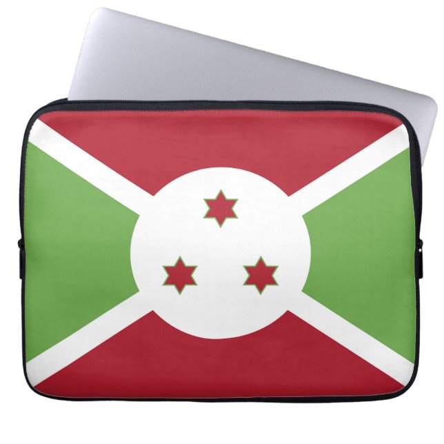 Burundi flagga laptop fodral (Framsidan)