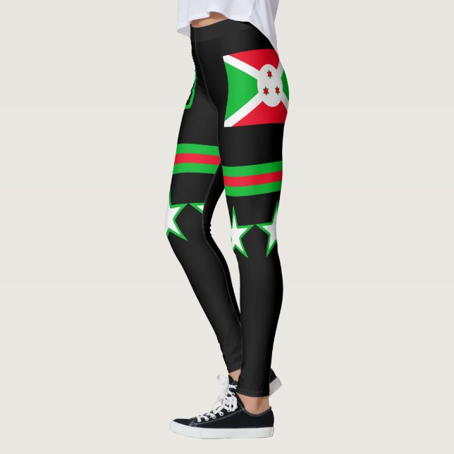 Burundi Flagga Leggings (Vänster)