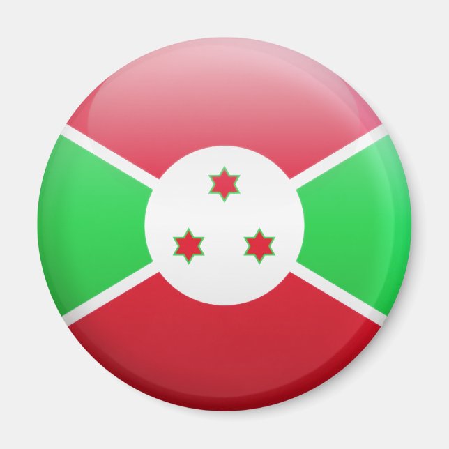 Burundi Flagga Magnet (Framsidan)