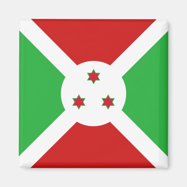 Burundi Flagga Magnet (Framsidan)