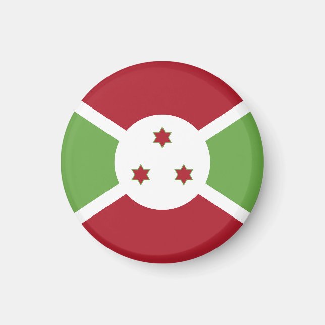 Burundi flagga magnet (Framsidan)