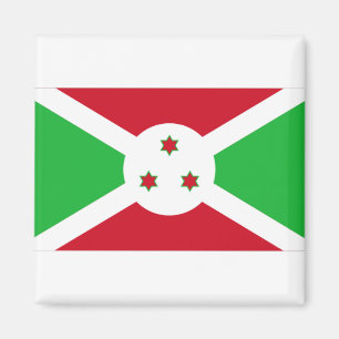 Burundi Flagga Magnet
