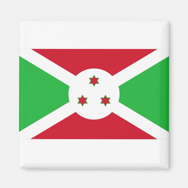 Burundi Flagga Magnet (Framsidan)