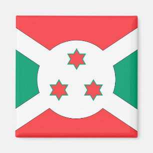 Burundi flagga magnet