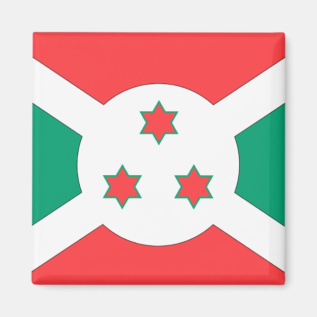 Burundi Flagga Magnet (Framsidan)