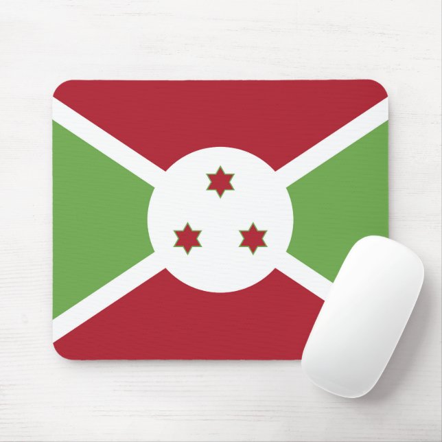 Burundi flagga musmatta (Med mus)