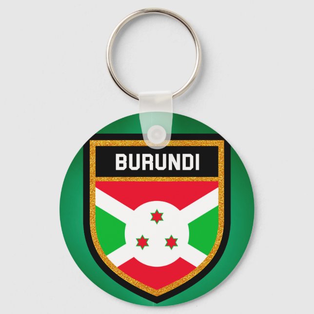 Burundi Flagga Nyckelring (Framsida)