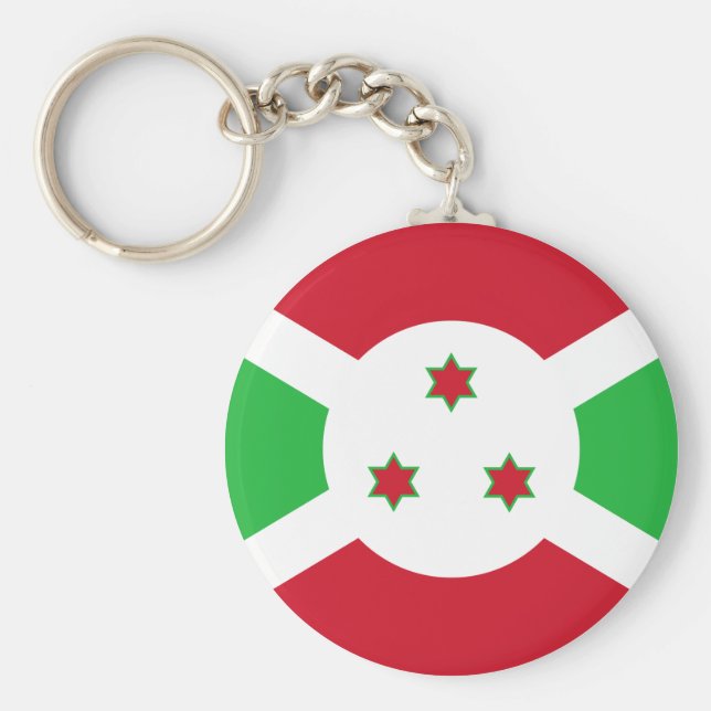 Burundi Flagga Nyckelring (Framsidan)