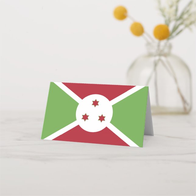 Burundi flagga placeringskort (Framsida)