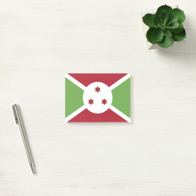 Burundi flagga post-it block (Kontor)
