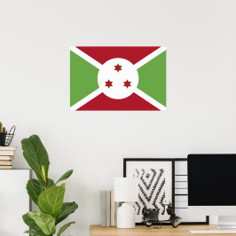 Burundi flagga poster