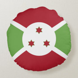 Burundi flagga rund kudde