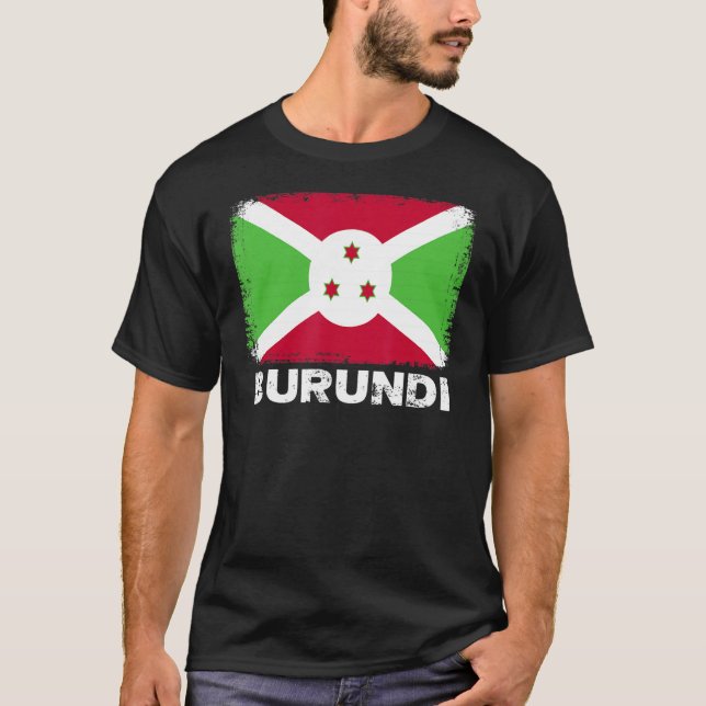 Burundi Flagga Support Burundian People Women Mana T Shirt (Framsida)