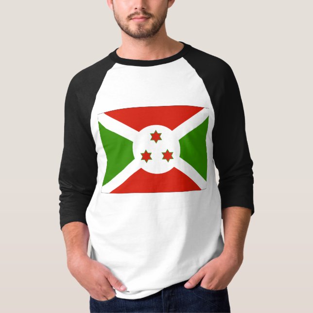 Burundi flagga t-shirt (Framsida)