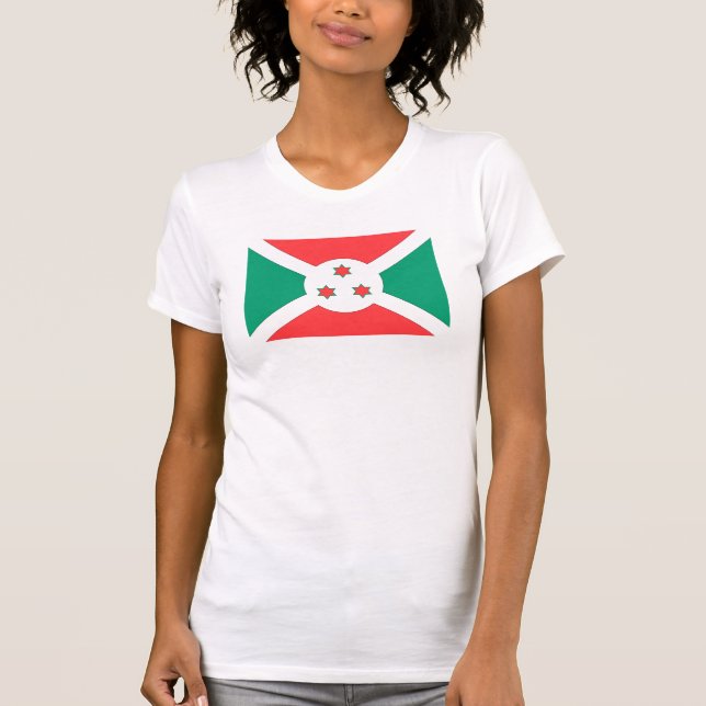 Burundi Flagga T-shirt (Framsida)