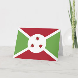 Burundi flagga tack kort