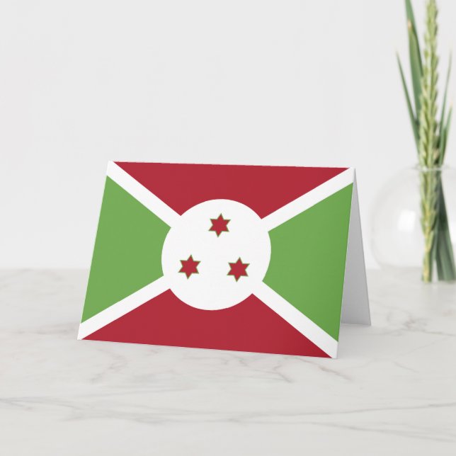 Burundi flagga tack kort (Framsida)
