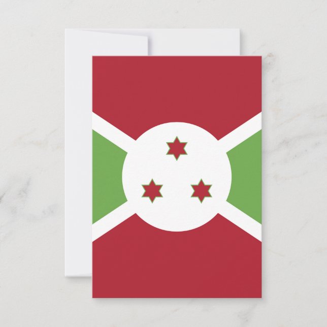 Burundi flagga tack kort (Framsida)