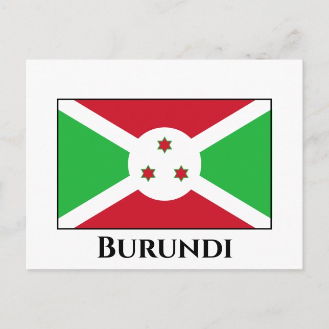 Burundi Flagga Vykort (Framsida)