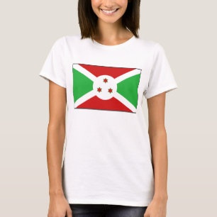 Burundi Flagga x Karta T-Shirt