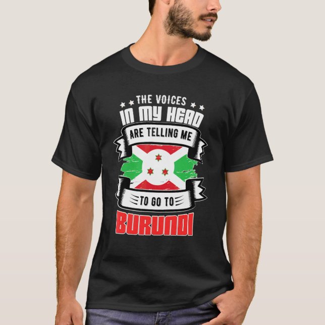 Burundi I Mitt Huvud T Shirt (Framsida)