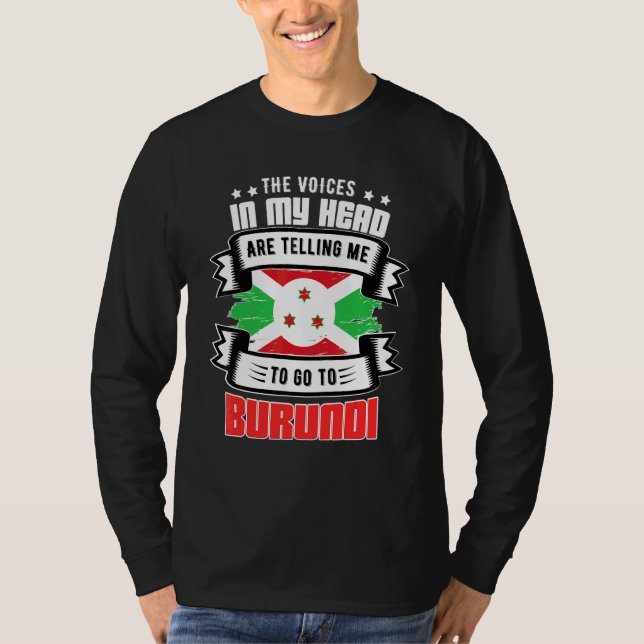 Burundi I Mitt Huvud T Shirt (Framsida)