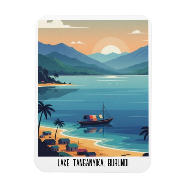 Burundi Lake Tanganyika Resa Magnet (Vertikal)