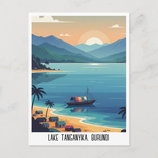 Burundi Lake Tanganyika Resa Vykort (Framsida)