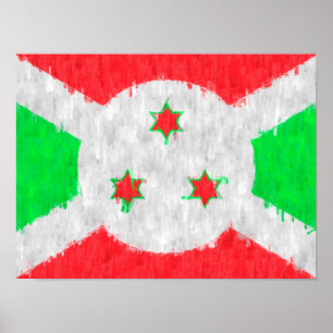 Burundi Oljemålning Teckning Poster