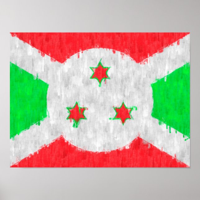 Burundi Oljemålning Teckning Poster (Framsidan)