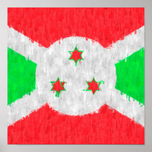 Burundi Oljemålning Teckning Poster