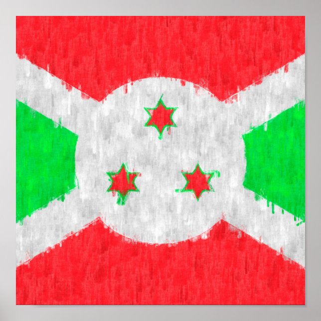 Burundi Oljemålning Teckning Poster (Framsidan)