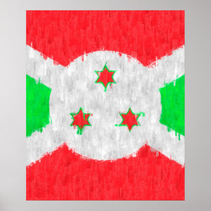 Burundi Oljemålning Teckning Poster