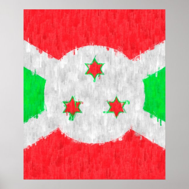 Burundi Oljemålning Teckning Poster (Framsidan)