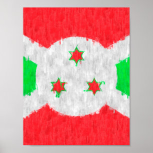 Burundi Oljemålning Teckning Poster