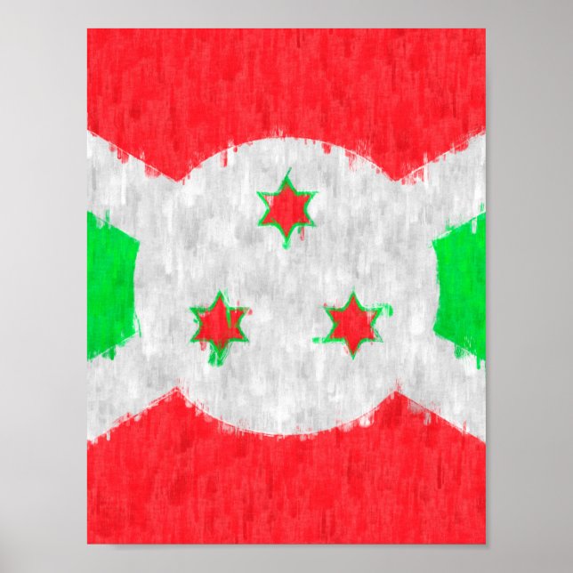 Burundi Oljemålning Teckning Poster (Framsidan)