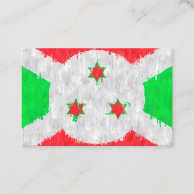 Burundi Oljemålning Teckning Visitkort (Framsida)