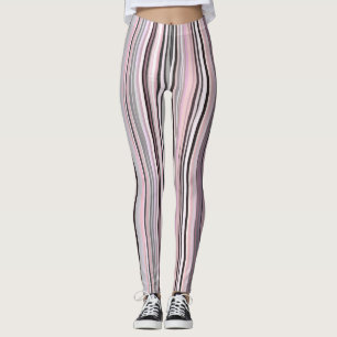 Burundi, Rosa och Lila Vågigt Rand Leggings